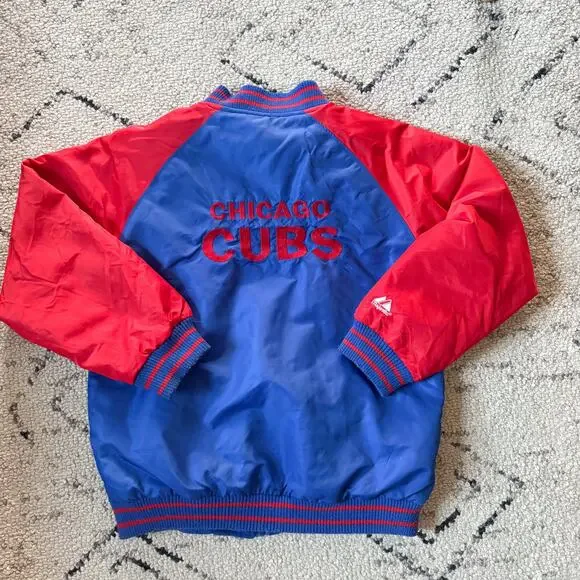 Youth Majestic Chicago Cubs Baseball Jacket Reversible Size 10-12 - Picture 3 of 11